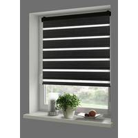 Doppelrollo mit Blende Black schwarz B/L: ca. 80x160 cm Black - schwarz (80,00/160,00cm) - Boviva