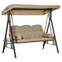 Outsunny Hollywoodschaukel khaki Polyester B/H/L: ca. 206x183x116 cm Hollywoodschaukel - khaki (116,00/206,00/183,00cm) - Outsunny