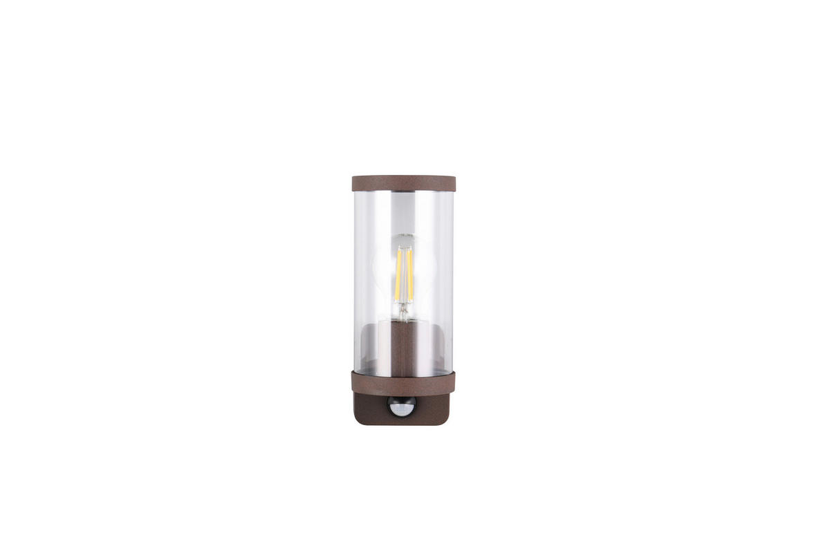 Reality Wandleuchte Bonito R21599124 transparent rostfarbig Kunststoff Metall B/H/T: ca. 9,5x23x12 cm E27 1 Brennstellen Bonito - rostfarbig/transparent (9,50/23,00/12,00cm) - Reality