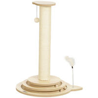 PawHut Kratzstamm Eiche Sisal B/H/L: ca. 45x69x45 cm Kratzstamm - Eiche (45,00/45,00/69,00cm) - PawHut