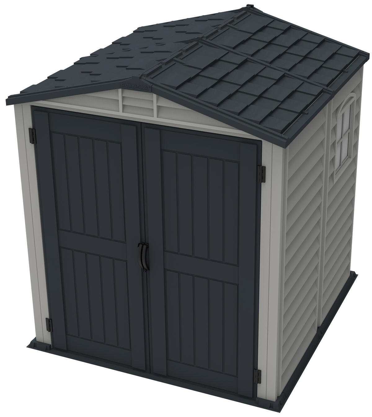 VCM Gerätehaus grau B/H/L: ca. 186x213x190 cm Gerätehaus mit Drehtür - grau (190,00/186,00/213,00cm) - VCM