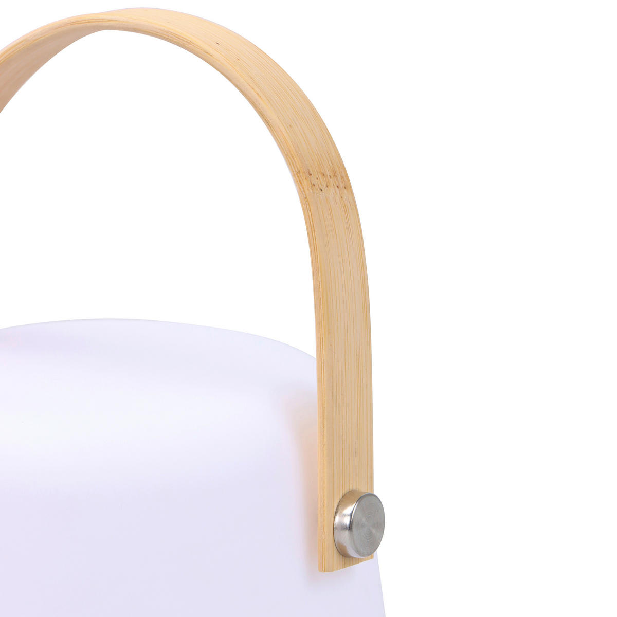 POCOline LED-Tischleuchte Isla weiß Kunststoff Bambus H/D: ca. 13,5x12 cm LED-Laterne_Isla - weiß (12,00/13,50cm) - POCOline