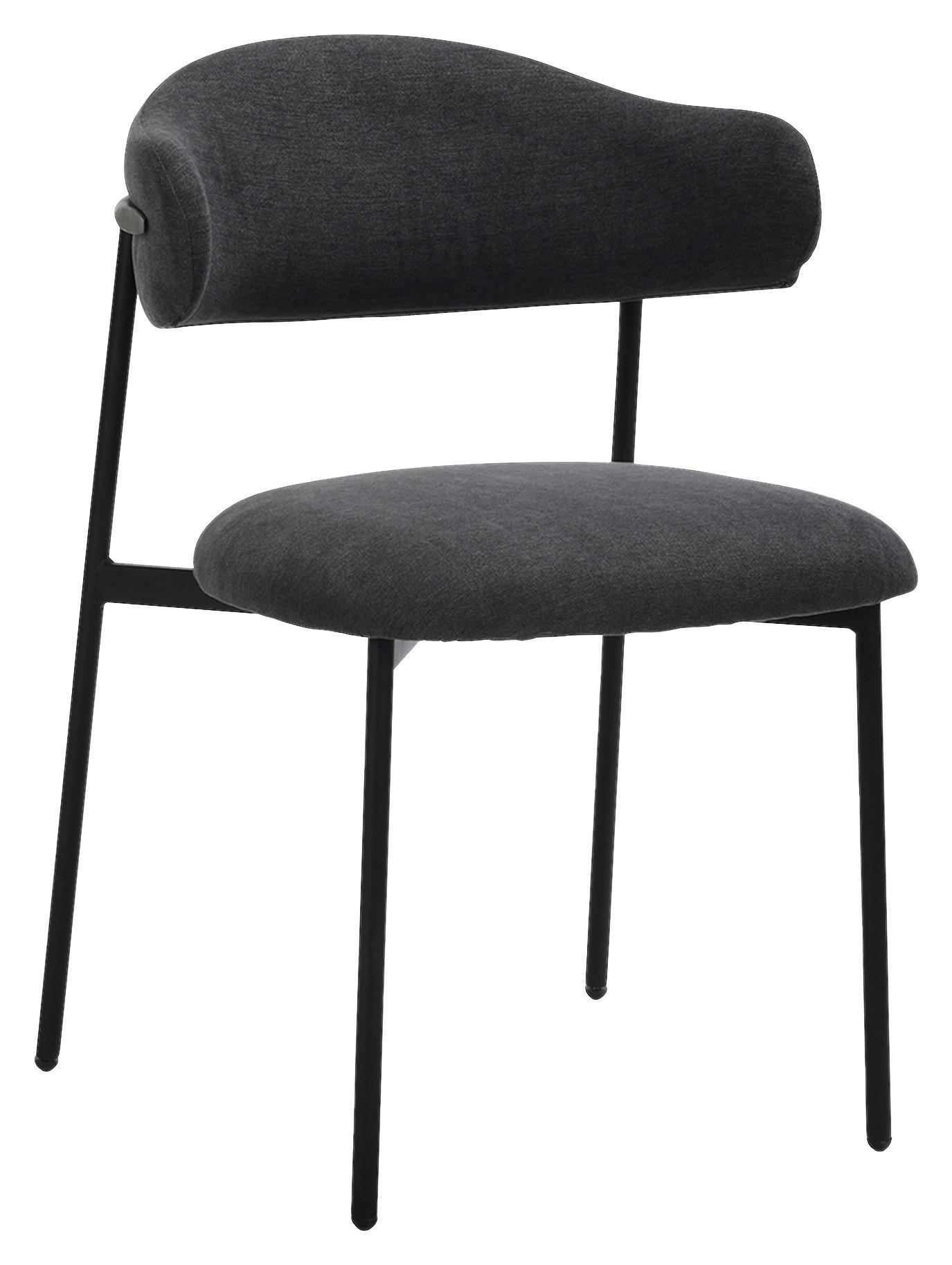 Stuhl JERSEY 2er-Set. dunkelgrau Webstoff B/H/T: ca. 58x78x54,5 cm JERSEY 2er-Set. - schwarz/dunkelgrau (58,00/78,00/54,50cm) - byLIVING