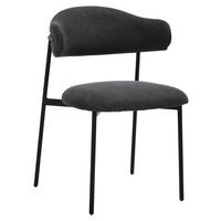 Stuhl JERSEY 2er-Set. dunkelgrau Webstoff B/H/T: ca. 58x78x54,5 cm JERSEY 2er-Set. - schwarz/dunkelgrau (58,00/78,00/54,50cm) - byLIVING