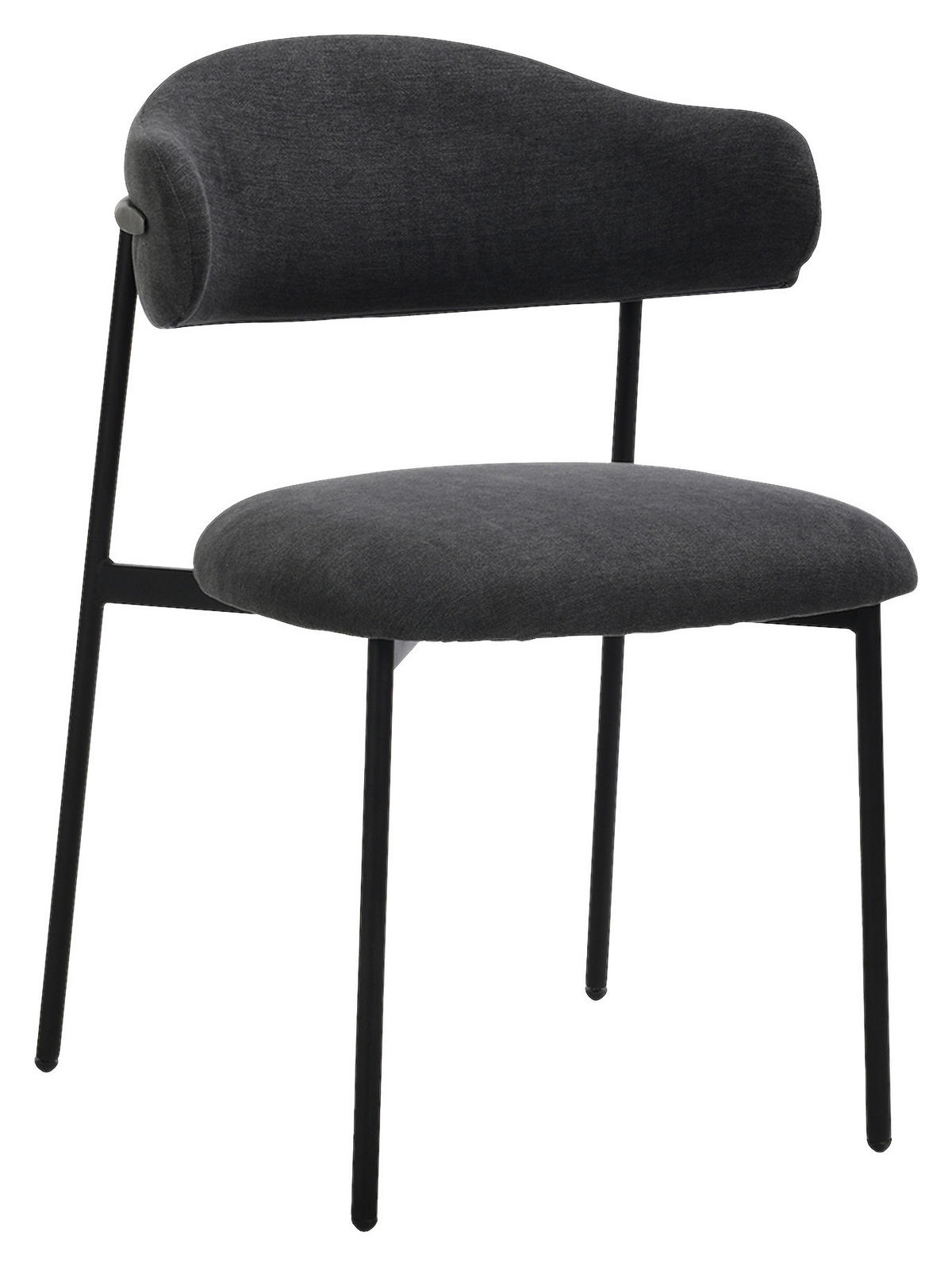 Stuhl JERSEY 2er-Set. dunkelgrau Webstoff B/H/T: ca. 58x78x54,5 cm JERSEY 2er-Set. - schwarz/dunkelgrau (58,00/78,00/54,50cm) - byLIVING