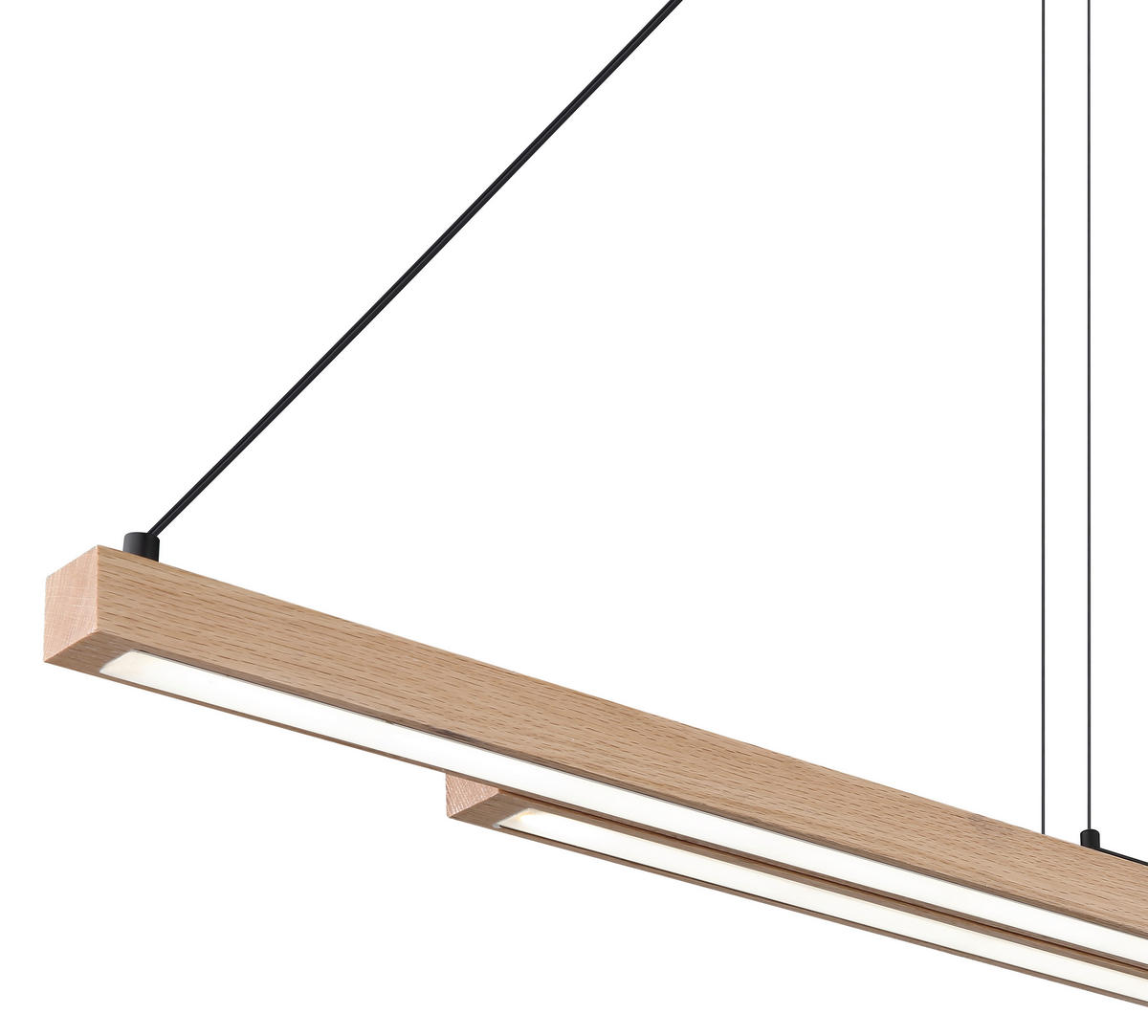 GLOBO Pendelleuchte mattschwarz MDF Metall Kunststoff B/H/T: ca. 7x120x171 cm 1.0 Brennstellen 15537W - mattschwarz (7,00/120,00/171,00cm) - GLOBO