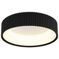 GLOBO LED-Deckenleuchte mattschwarz Opal weiß Acryl Metall H/D: ca. 13x46 cm 1 Brennstellen KEMP - weiß/Opal (46,00/13,00cm) - GLOBO