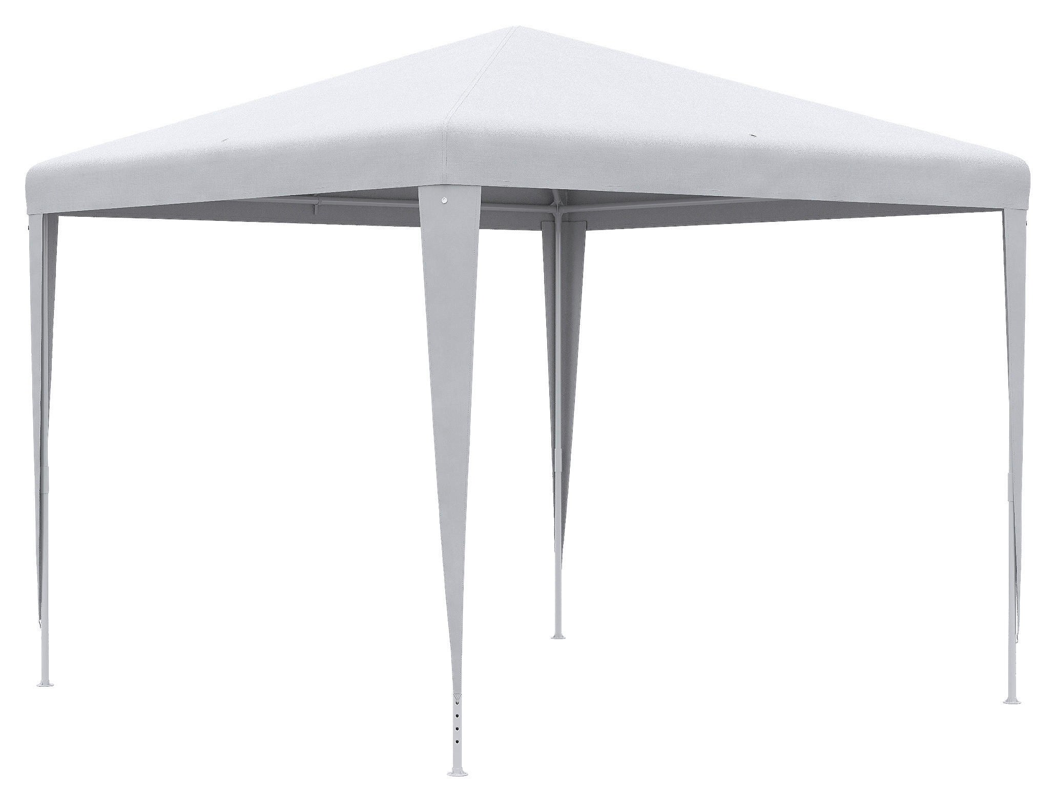 Outsunny Pavillon weiß Kunststoff B/H/L: ca. 270x270x254 cm Pavillon - weiß (254,00/270,00/270,00cm) - Outsunny