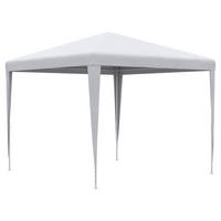 Outsunny Pavillon weiß Kunststoff B/H/L: ca. 270x270x254 cm Pavillon - weiß (254,00/270,00/270,00cm) - Outsunny