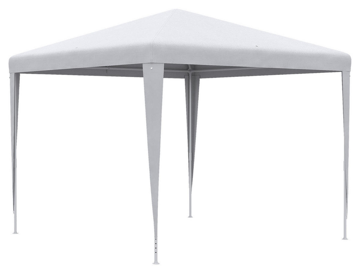 Outsunny Pavillon weiß Kunststoff B/H/L: ca. 270x270x254 cm Pavillon - weiß (254,00/270,00/270,00cm) - Outsunny