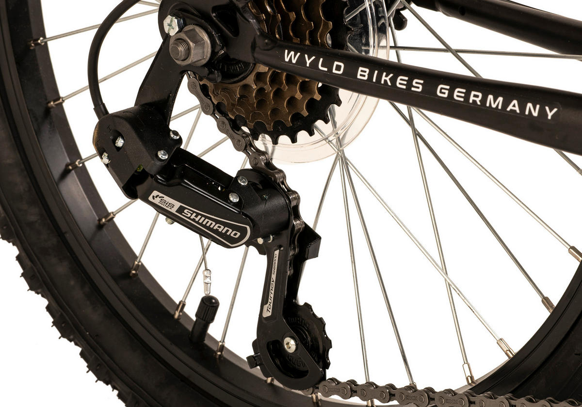 WYLD Kinder-Mountainbike Zodiac ZODIAC 20 Zoll Rahmenhöhe 31 cm 6 Gänge schwarz schwarz ca. 20 Zoll Zodiac - schwarz - WYLD