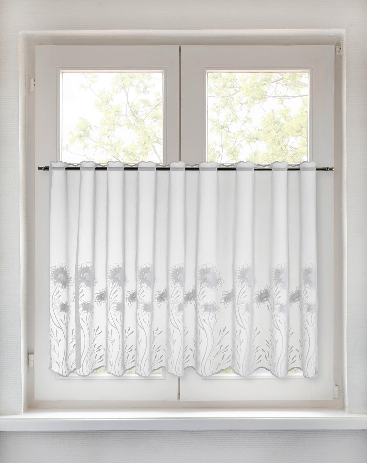 POCOline Scheibengardine Kristin weiß B/L: ca. 75x140 cm Kristin - weiß (75,00/140,00cm) - POCOline