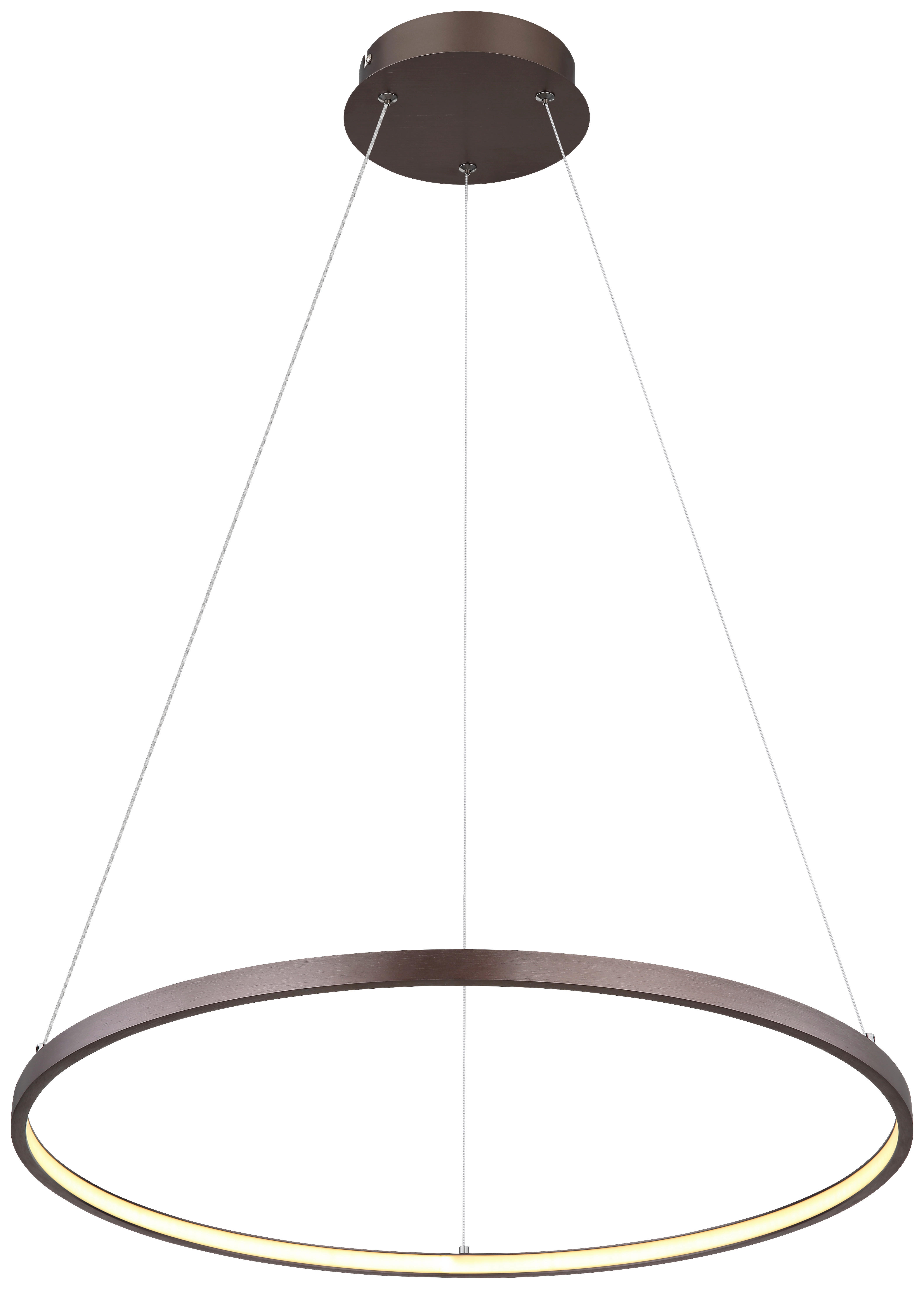 GLOBO LED-Pendelleuchte 67192-29BR kaffee Metall Kunststoff H/D: ca. 120x60,5 cm