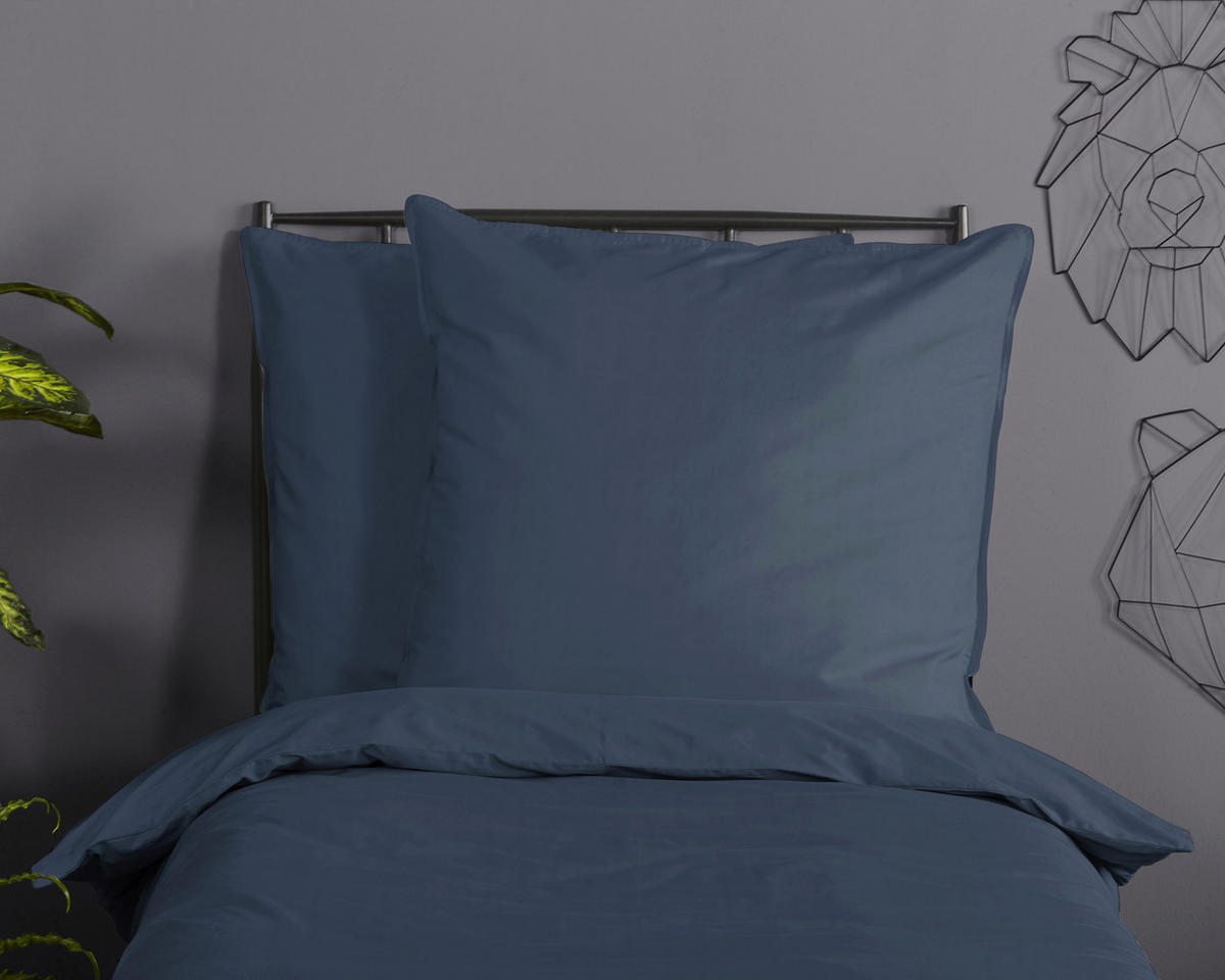 Baumwoll Bettwäsche Bettwäsche-Baumwolle_uni denim - jeans (135,00/200,00cm) - Good Morning