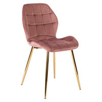 Stuhl LUCKY rosé Velourstoff B/H/T: ca. 47x86x58 cm LUCKY - rosé (47,00/86,00/58,00cm) - WIPMEB