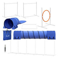PawHut Hunde-Agility-Set blau Polyester-Mischgewebe B/H/L: ca. 63x93x321 cm Hunde-Agility-Set - blau (321,00/63,00/93,00cm) - PawHut