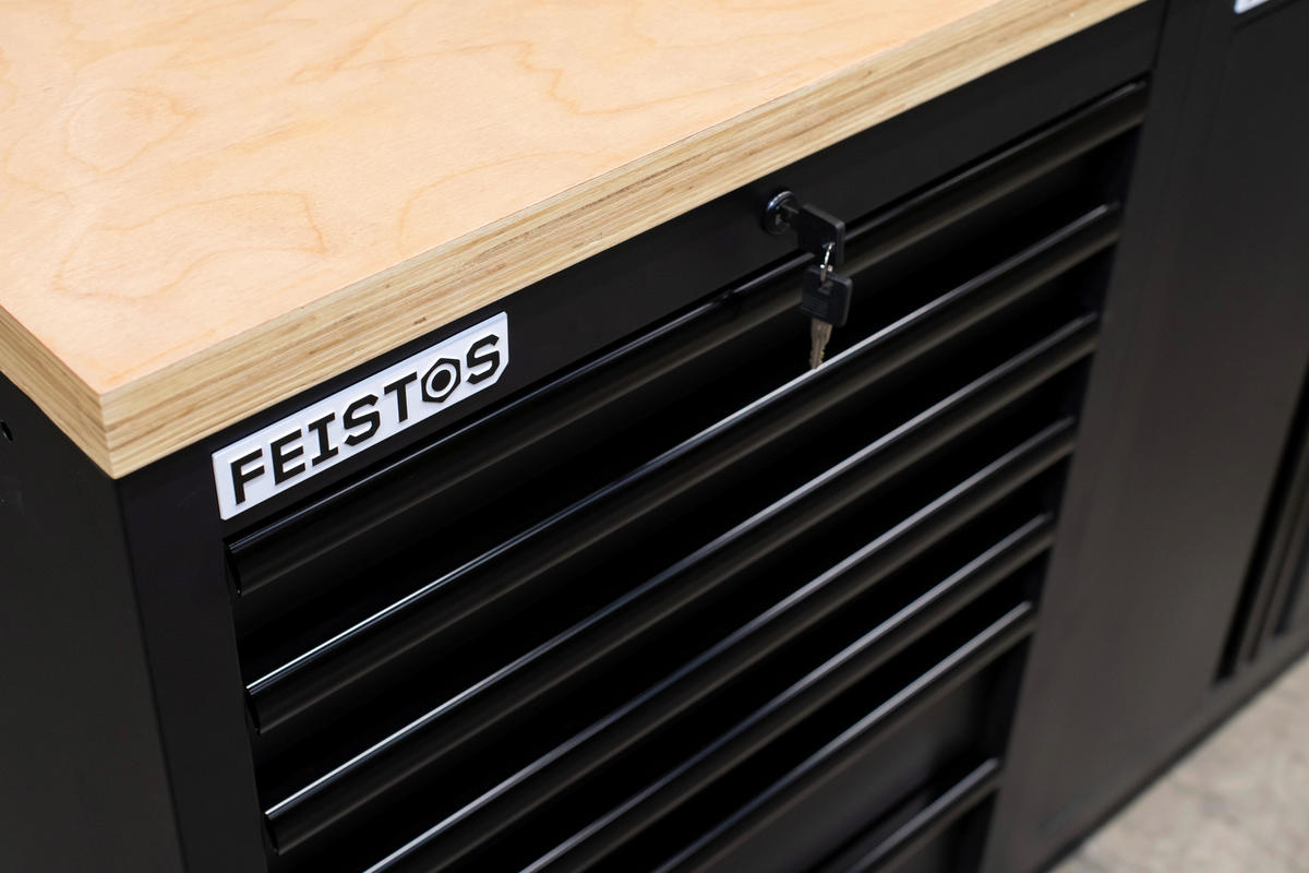 Werkzeugschrank EOS Blackline schwarz B/H/L: ca. 204x200x61 cm EOS Blackline - schwarz (61,00/204,00/200,00cm) - Feistos
