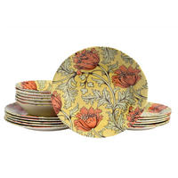 CreaTable Tafelservice Florentina gelb Steingut 18 tlg. Florentina - gelb (33,00/33,00/31,00cm) - CreaTable