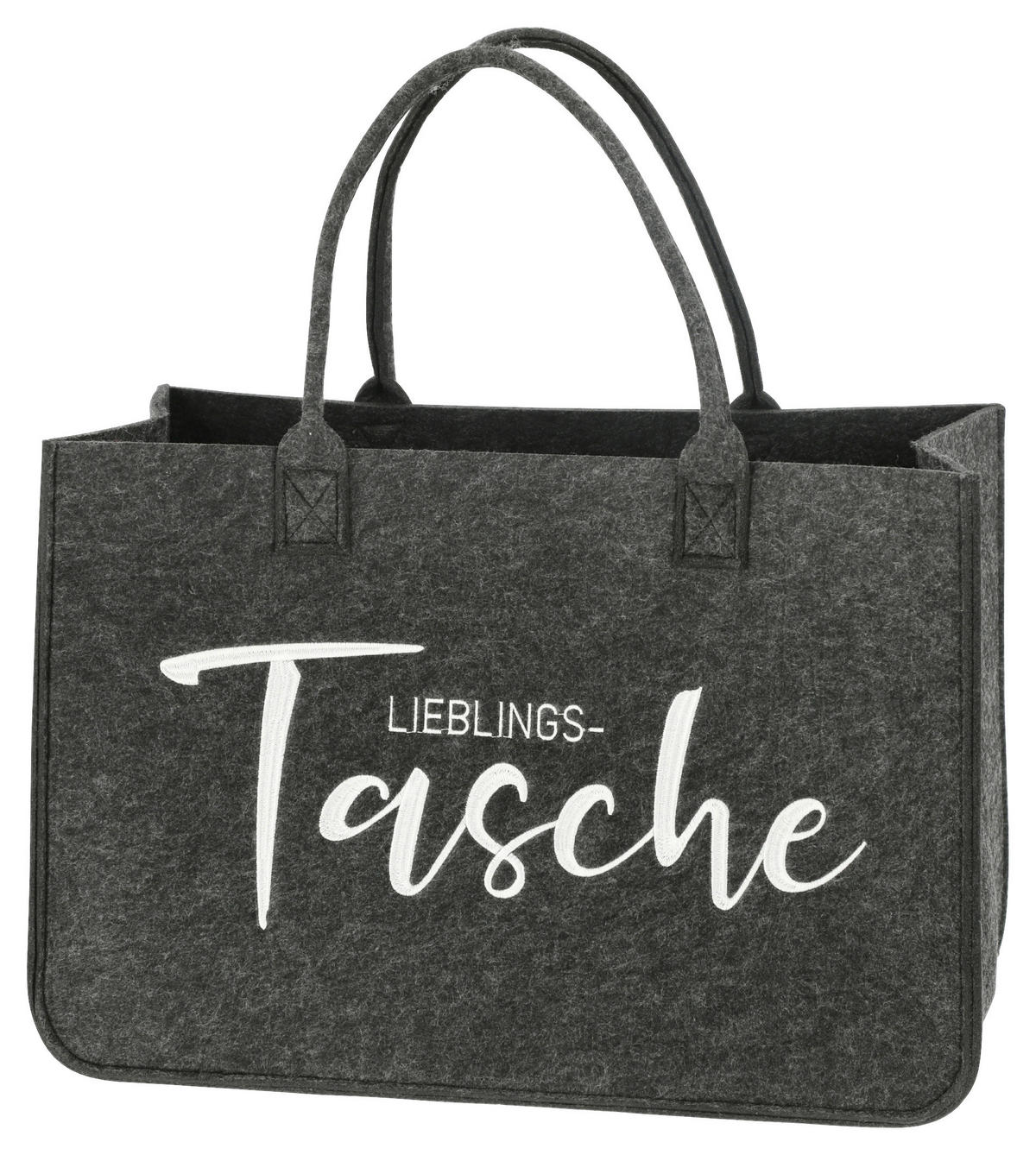 Tasche anthrazit Filz B/H/L: ca. 49x27x34 cm Tasche_Lieblingstasche - anthrazit (34,00/49,00/27,00cm)
