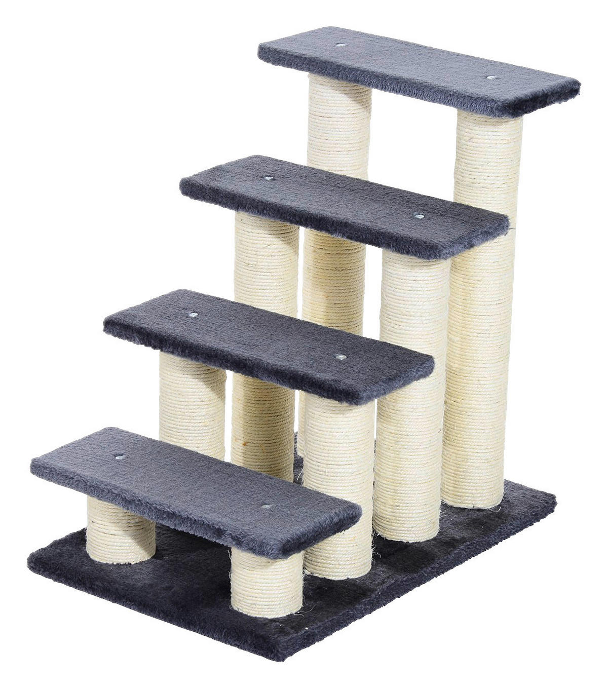 PawHut Katzentreppe grau Spanplatte B/H/L: ca. 42x61x60 cm Katzentreppe_mit_4_Stufen - grau (60,00/42,00/61,00cm) - PawHut