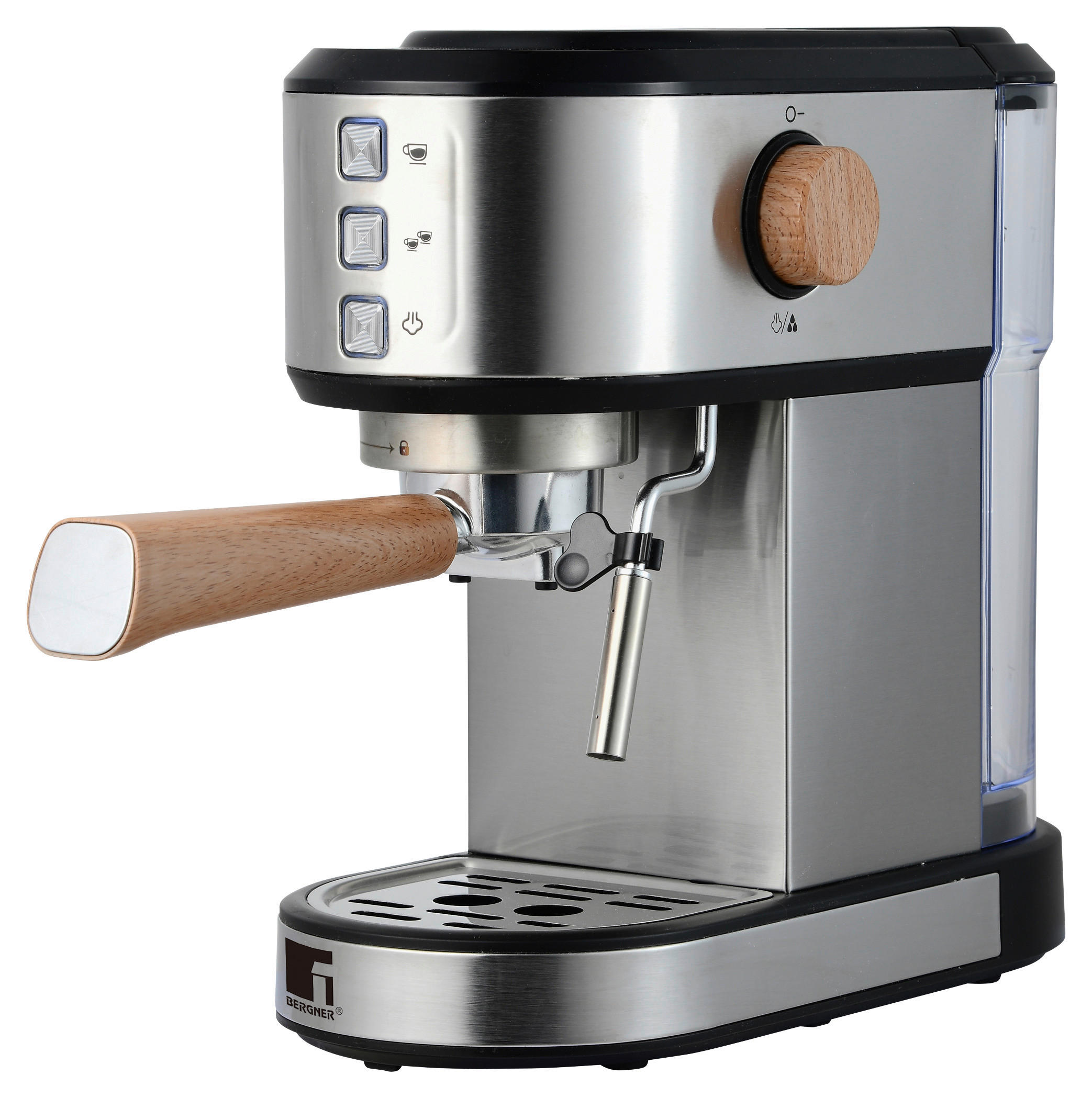 BERGNER Espresso Kaffeemaschine silber COFFEE & TEA LOVERS - silber - BERGNER