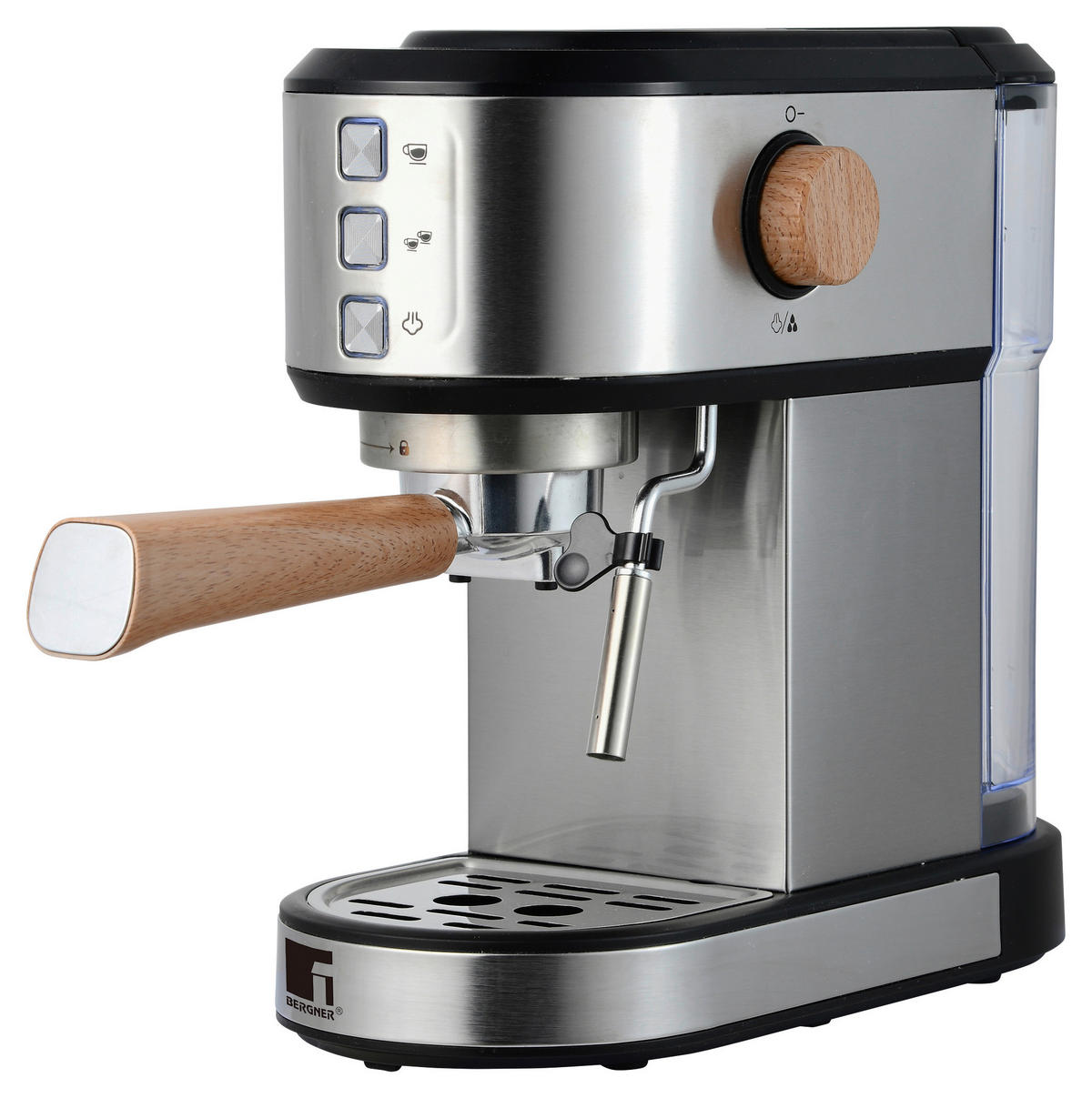 BERGNER Espresso Kaffeemaschine silber COFFEE & TEA LOVERS - silber - BERGNER
