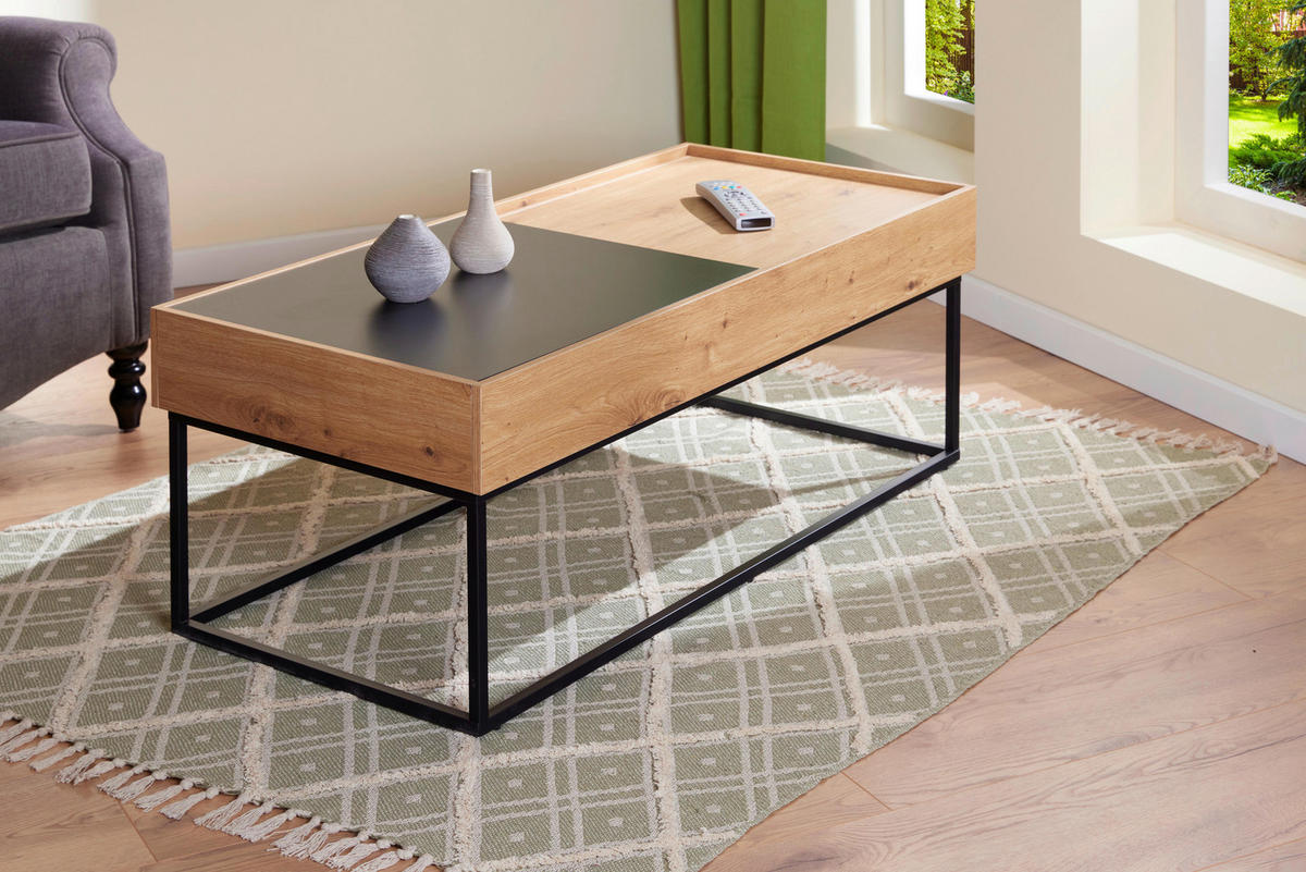 Couchtisch Filora Eiche beschichtet Optik B/H/L: ca. 50x40x110 cm Filora - Eiche (110,00/50,00/40,00cm) - Inter Link