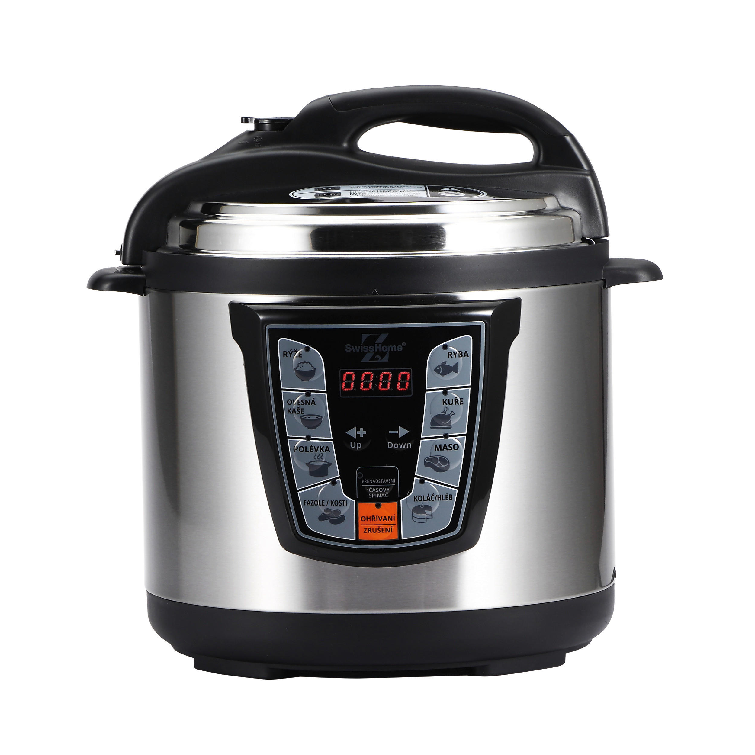 SWISS HOME Schnellkochtopf LOW COOKER schwarz Edelstahl LOW COOKER - schwarz/silber - SWISS HOME