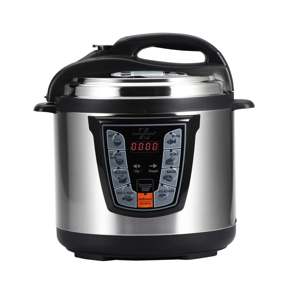 SWISS HOME Schnellkochtopf LOW COOKER schwarz Edelstahl LOW COOKER - schwarz/silber - SWISS HOME