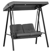 Outsunny Hollywoodschaukel dunkelgrau Polyester B/H/L: ca. 116x172x145 cm Hollywoodschaukel - dunkelgrau (145,00/116,00/172,00cm) - Outsunny