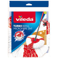 Vileda Ersatzbezug weiß B/H/L: ca. 22x5x30 cm Ersatzkopf_TURBO - weiß/rot (30,00/22,00/5,00cm) - Vileda