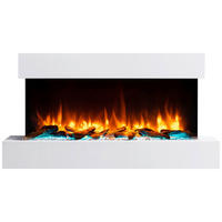 Balderia Wandkamin Ignis weiß MDF B/H/T: ca. 110x57,3x25 cm ca. 2000 W Elekt.-Kamin Ignis EF197A-MT197C - weiß (110,00/57,30/25,00cm) - Balderia