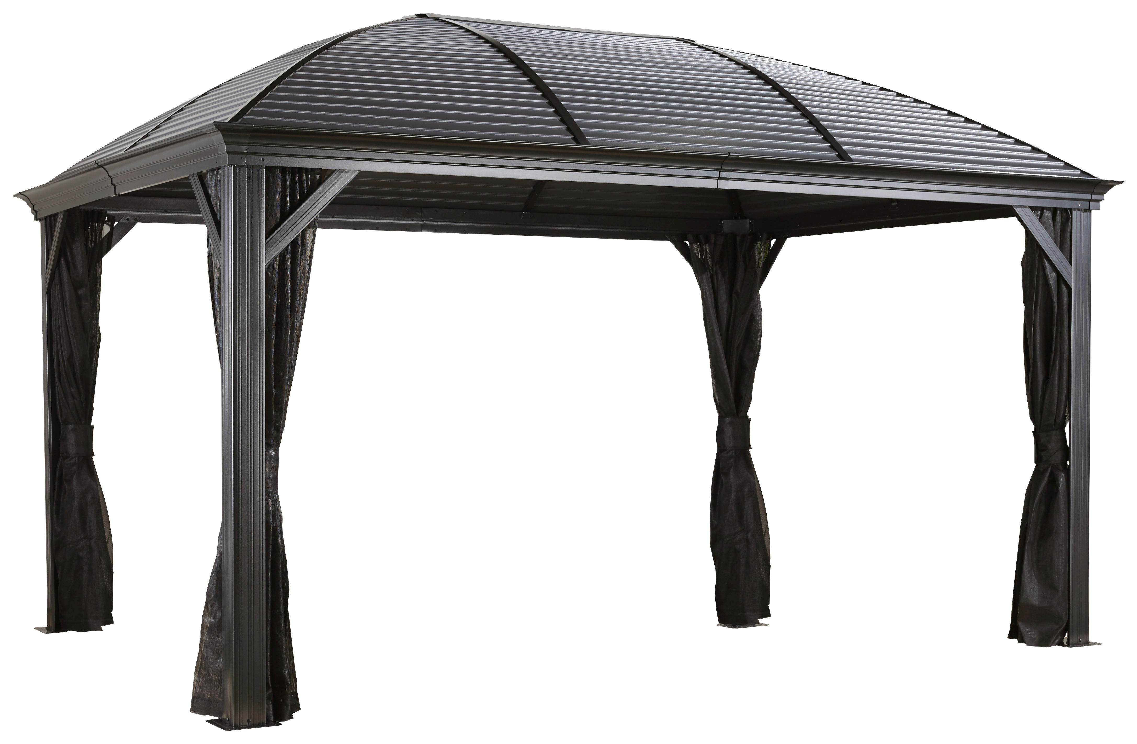 Sojag Pavillon Moreno anthrazit Aluminium B/H/L: ca. 423x283x298 cm Moreno - anthrazit (298,00/423,00/283,00cm) - Sojag