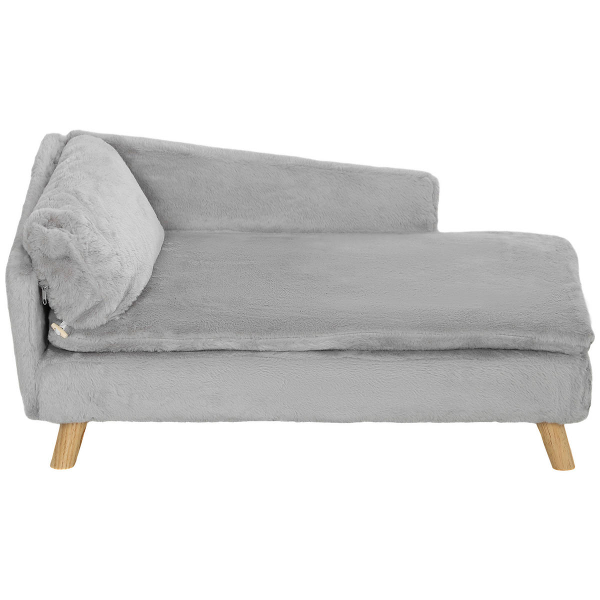 PawHut Hundesofa hellgrau Schaumstoff B/H/L: ca. 50x40x80 cm Hundesofa - hellgrau (80,00/50,00/40,00cm) - PawHut