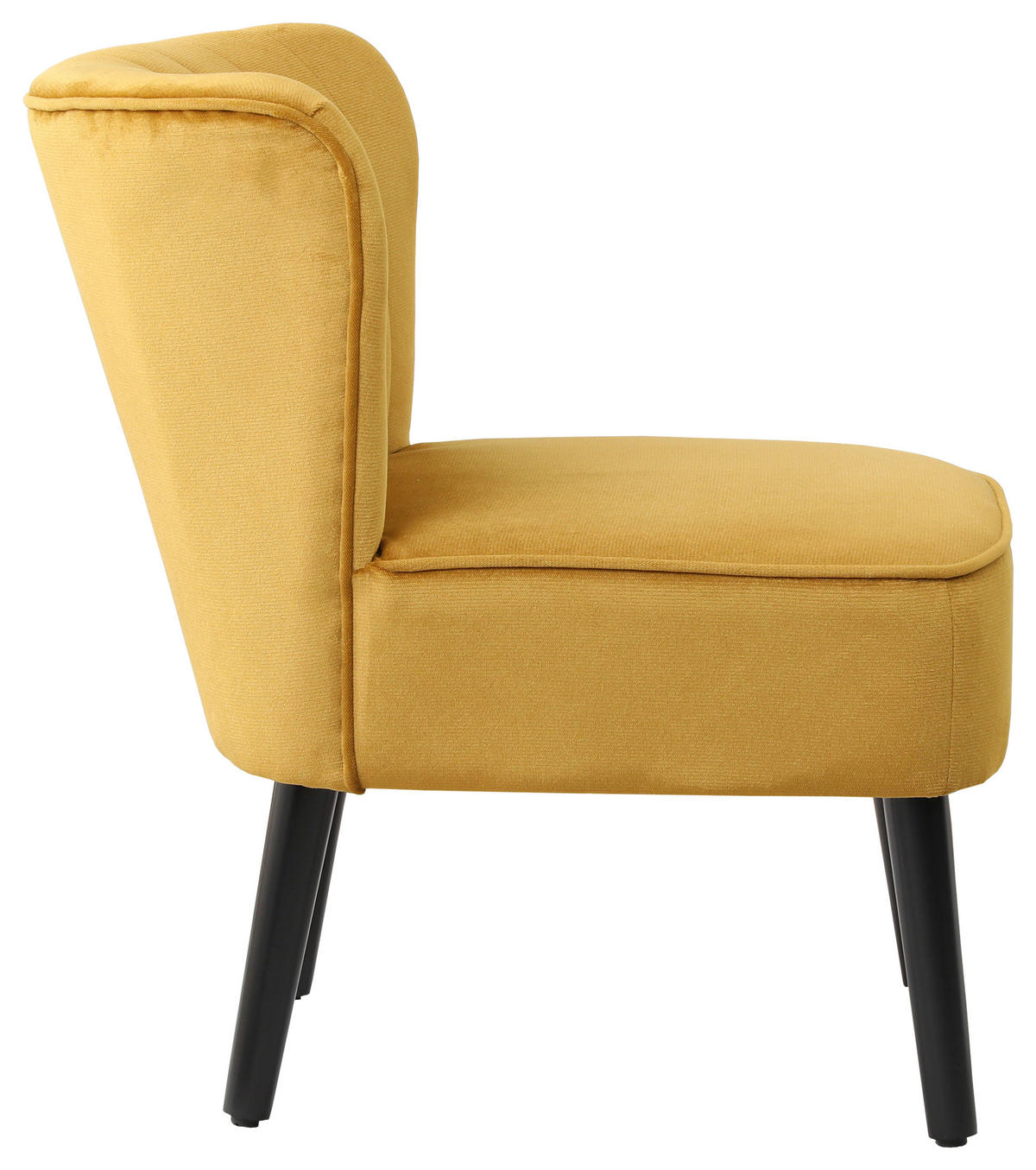 Sessel Emily gold Microfaser B/H/T: ca. 57x76x72 cm Emily - gold/schwarz (57,00/76,00/72,00cm)