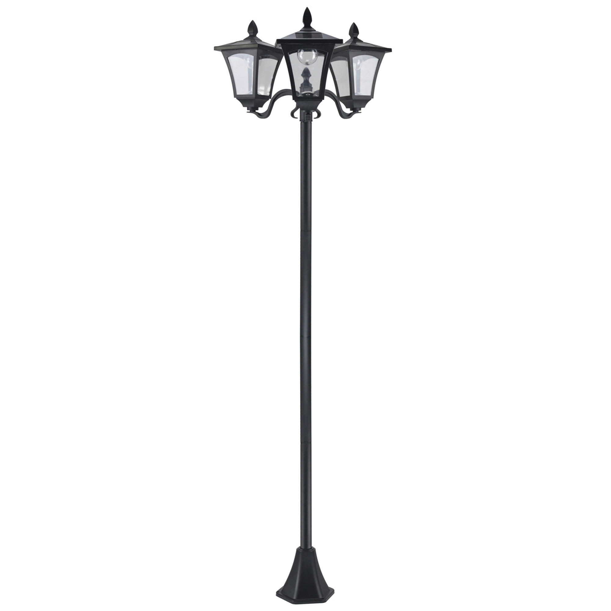 Solar Gartenleuchte 842-109 842-109 schwarz Edelstahl Kunststoff B/H/L: ca. 47x182,5x51,5 cm Solar Gartenleuchte 842-109 - schwarz (51,50/47,00/182,50cm) - Outsunny