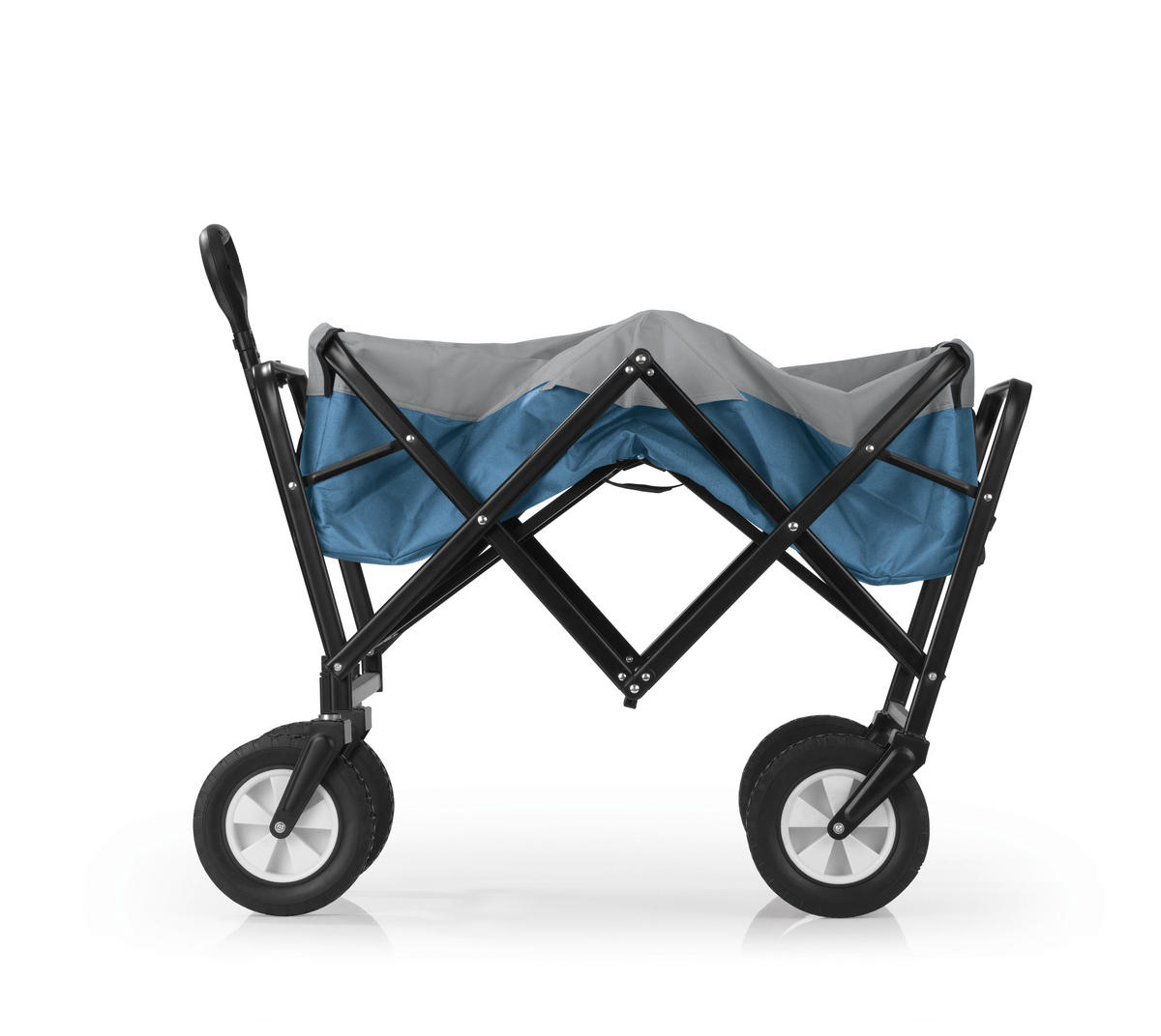 EasyMaxx Bollerwagen blau B/H/T: ca. 50x72x102 cm Bollerwagen_faltbar_EASYmaxx - blau/grau (50,00/72,00/102,00cm) - EasyMaxx