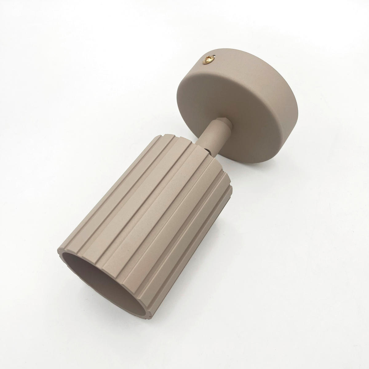 Lamkur Wandleuchte beige Stahl B/H/L: ca. 8x16x8 cm GU10 1 Brennstellen Prisma - beige (8,00/8,00/16,00cm) - Lamkur