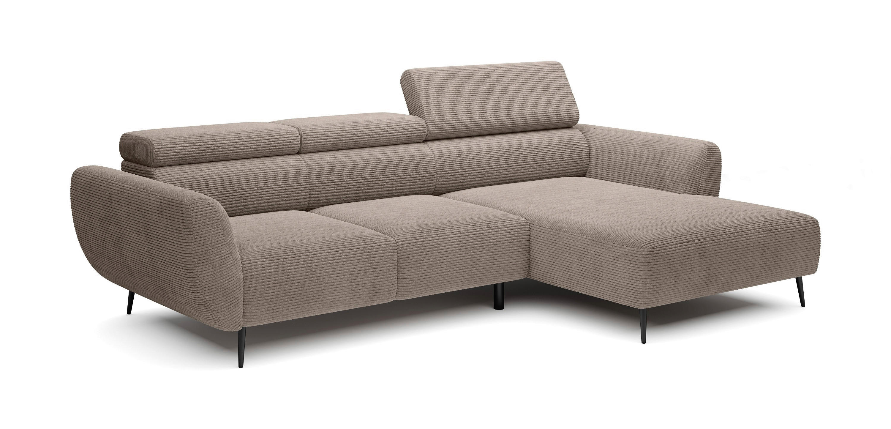 Funktionsecke Alisson-S beige Microfaser B/H/T: ca. 277x98x174 cm Alisson-S - beige/schwarz (277,00/98,00/174,00cm)