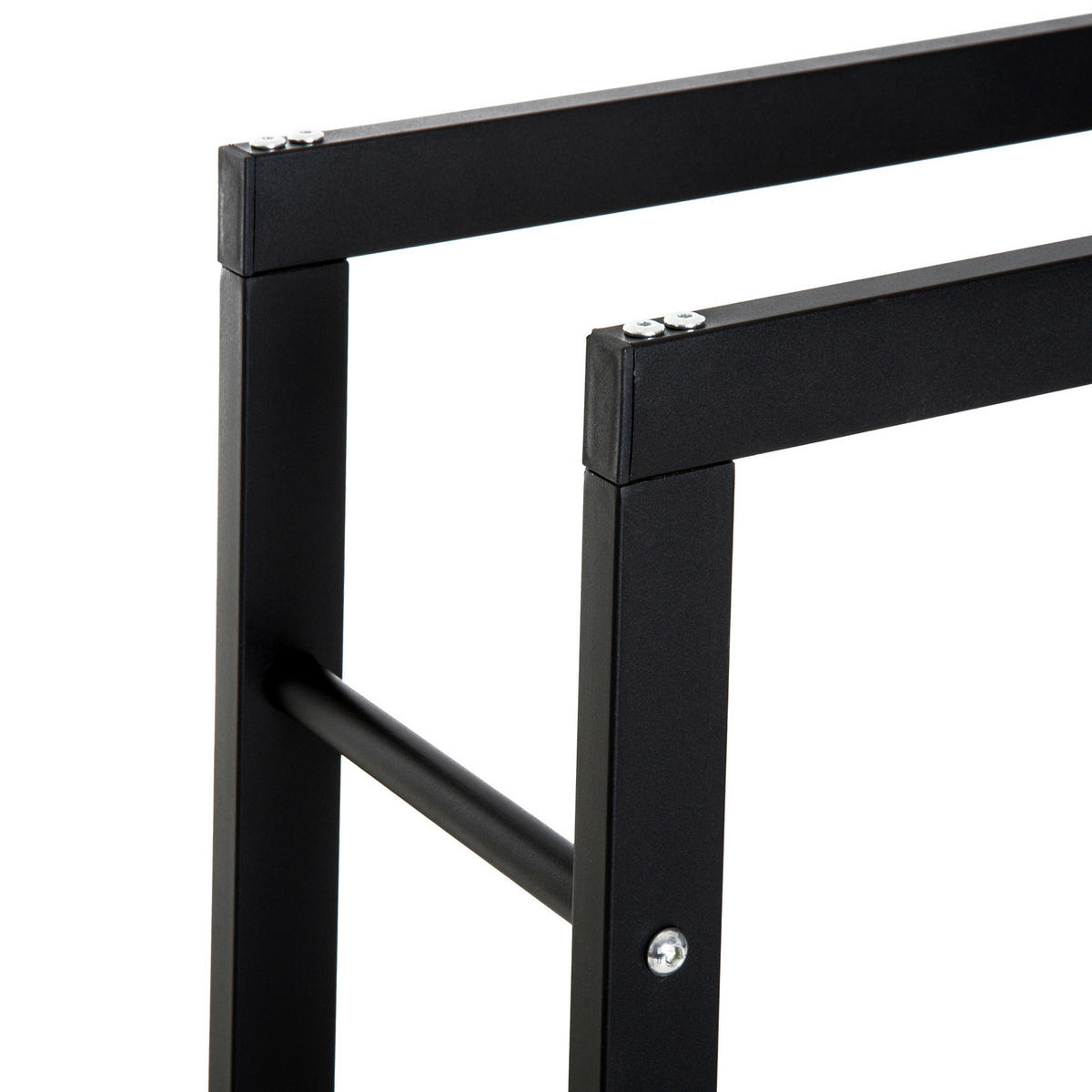 HOMCOM Kaminholzständer schwarz B/H/L: ca. 25x100x60 cm ca. 100 kg Kaminholzständer 820-146 - schwarz (60,00/25,00/100,00cm) - HOMCOM