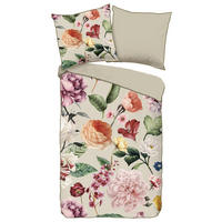 Baumwoll Bettwäsche Fiori Satin Fiori - sand (135,00/200,00cm) - Descanso