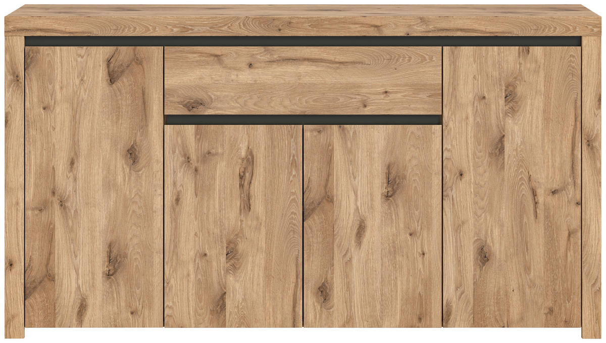 Sideboard Woody Nox Oak Nachbildung anthrazit B/H/T: ca. 171x91x40 cm Woody - anthrazit (171,00/91,00/40,00cm)