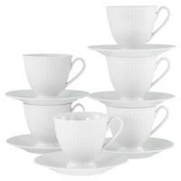 CreaTable Kaffeeset Valencia weiß Porzellan Valencia - weiß - CreaTable