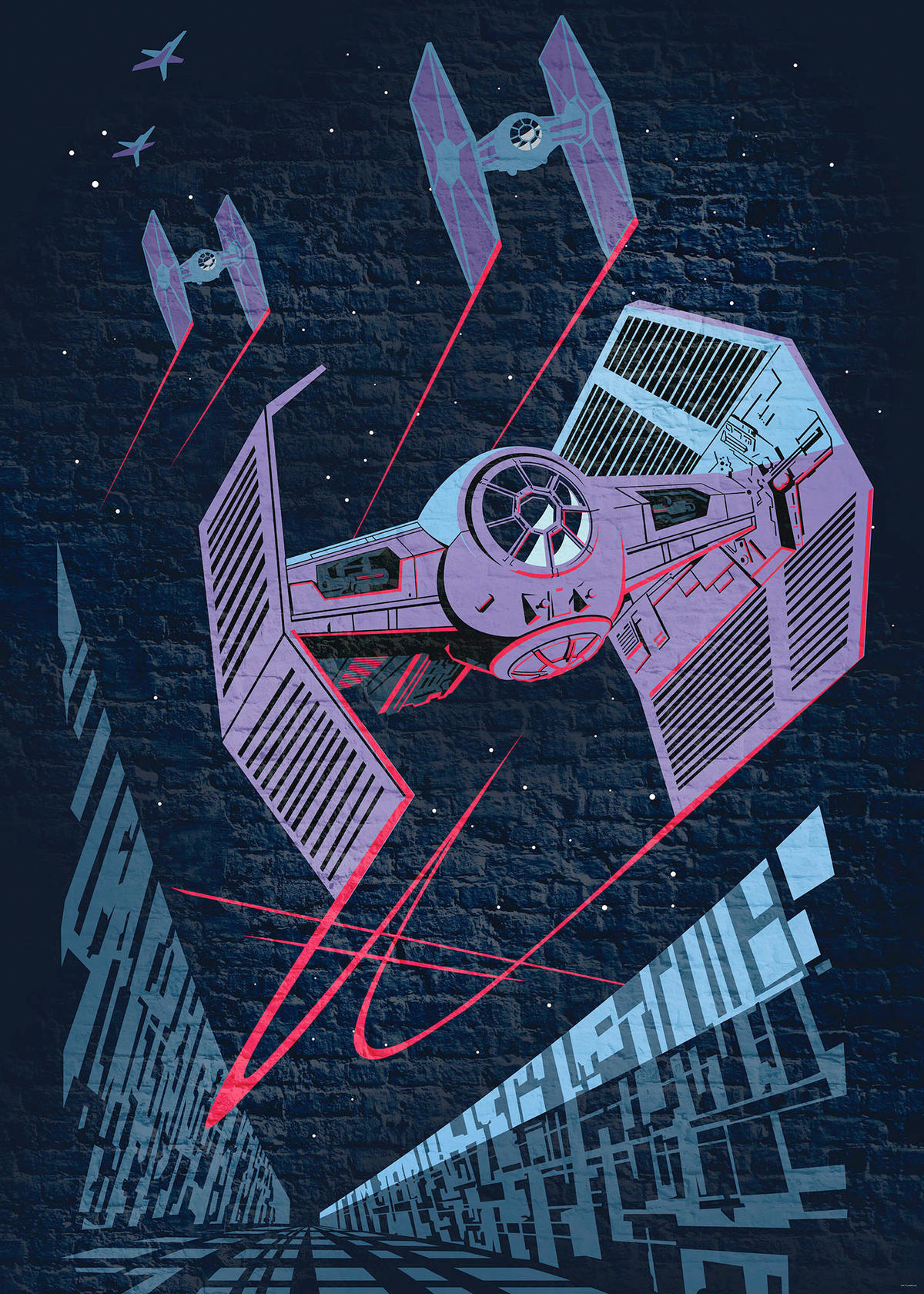 Komar Fototapete Star Wars Concrete TIE-Fighter B/H: ca. 200x280 cm Star Wars Concrete TIE-Fighter - (200,00/280,00cm) - Komar
