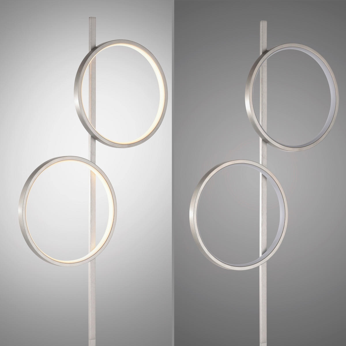 Just Light LED Stehleuchte silber Eisen 2 Brennstellen LED-Stehleuchte_Mini-Ritus - silber - Just Light