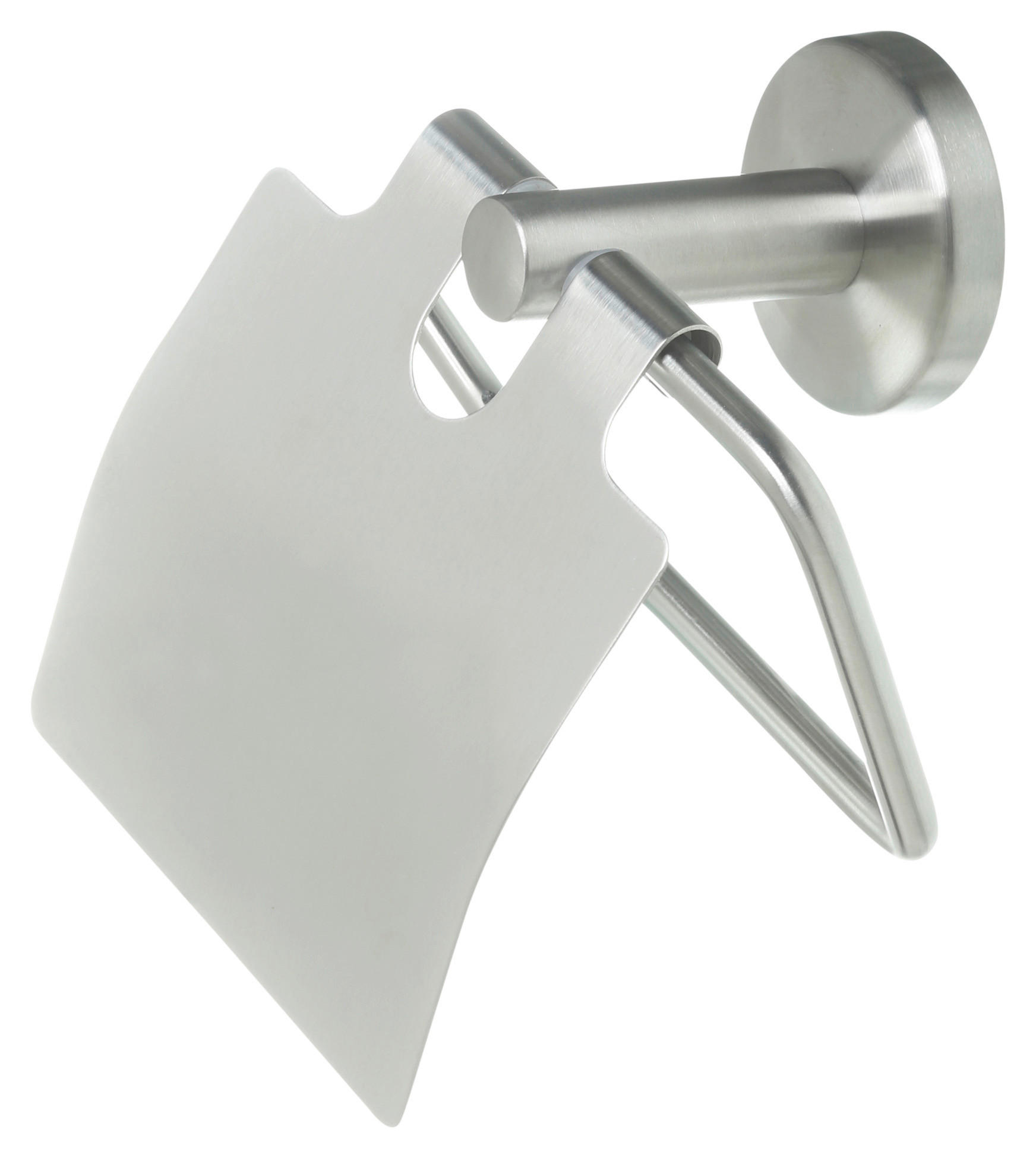 Toilettenpapierhalter Edelstahloptik Edelstahl B/H/L: ca. 14x7x18 cm Papierrollenhalter_Milano_m.Deckel - Edelstahloptik (18,00/14,00/7,00cm) - POCOline