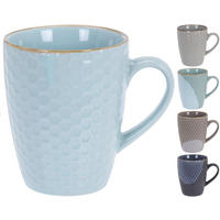 Kaffeetassenset hellblau Keramik 4 tlg. Kaffeetassenset_4tlg. - hellblau/braun