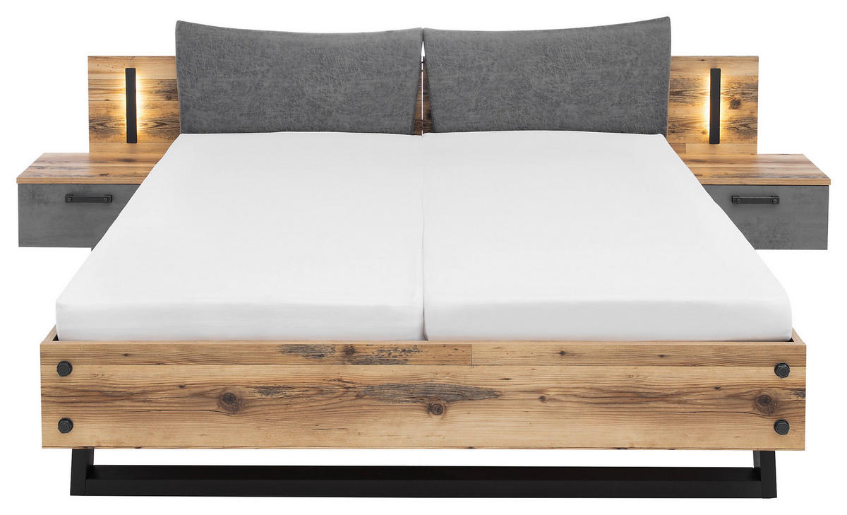 Bettanlage Dover Alpin Lodge Nachbildung Betonoxid Optik B/H/T: ca. 289,4x96,3x215,5 cm Dover - Alpin Lodge (289,40/96,30/215,50cm)