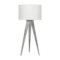 Näve Leuchten Hockerleuchte NV3134423 weiß Holz Stoff H/D: ca. 62x28 cm 1 Brennstellen Tripod - weiß (28,00/62,00cm) - Näve Leuchten