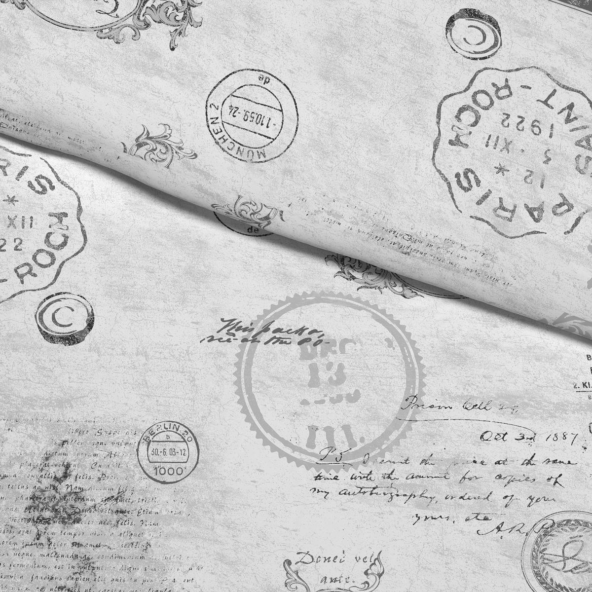 Baumwoll Bettwäsche Renforce Bettwäsche_Renforce Stamp 155X220 - grau (155,00/220,00cm) - beau rêve